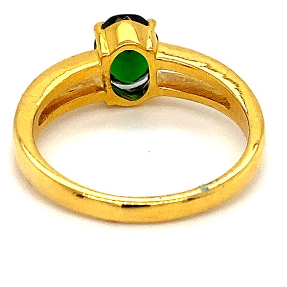 Tsavorite Garnet 1.21ct Solid 18K Yellow Gold Ring - Picture 4 of 6